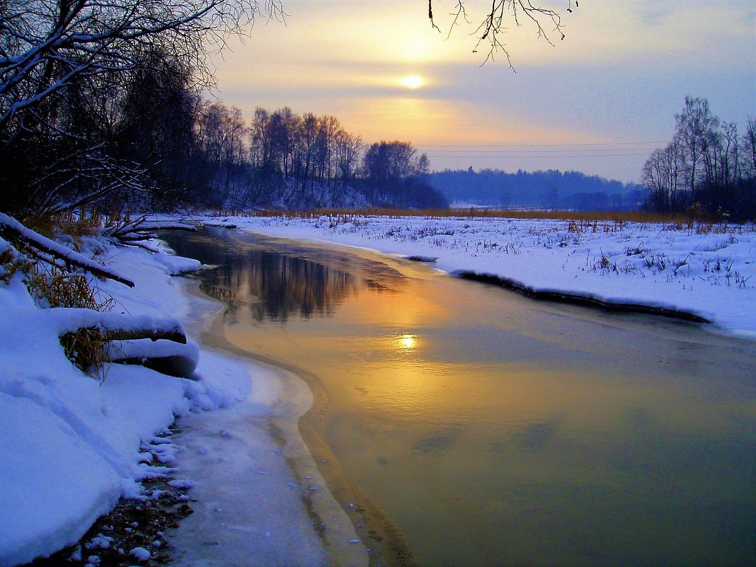 Река Руза зимой