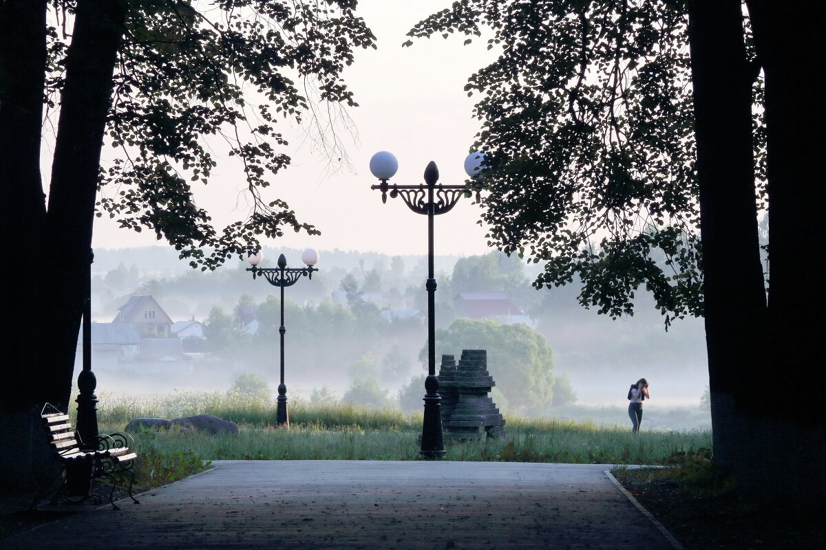 Раннее летнее утро в городском парке. Шуя, Ивановская область. - Сергей Пиголкин