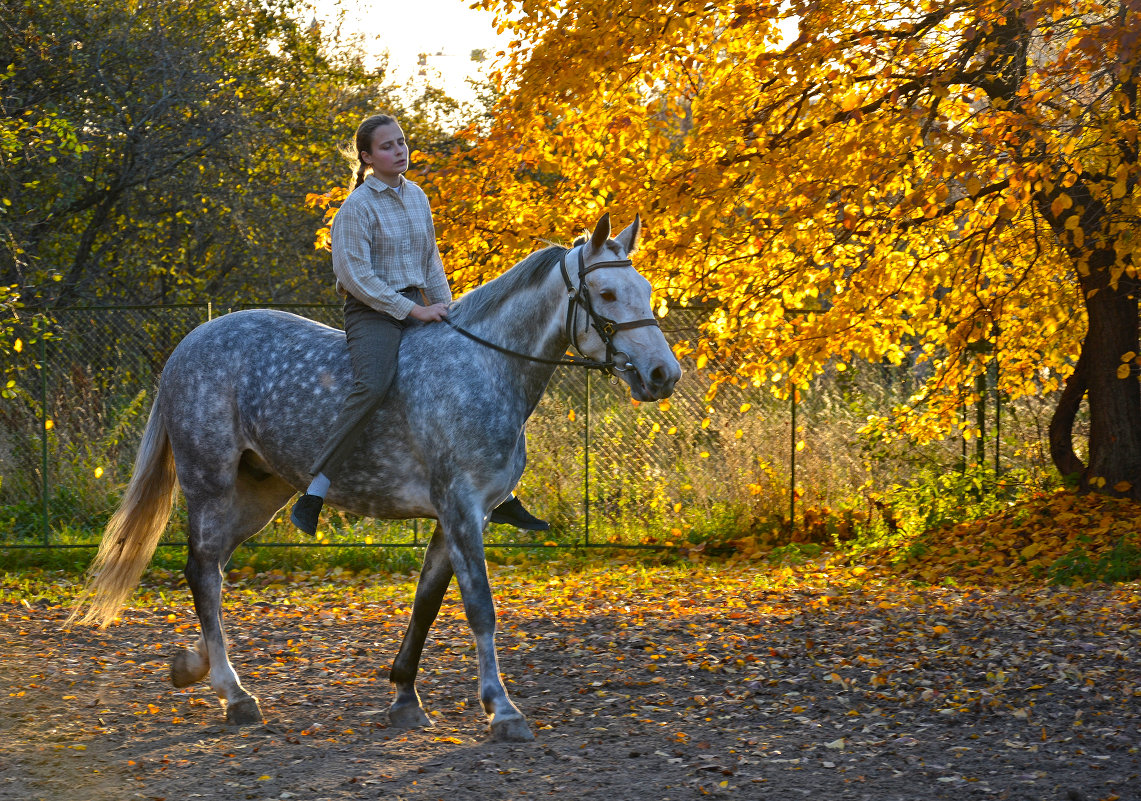 Осень, девушка и лошадь - iriska-kuz 