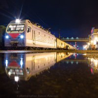 Поезд Россия "Москва - Владивосток" на ст Улан-Удэ :: Алексей Белик