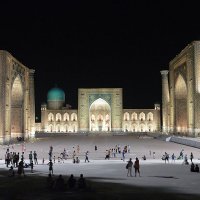Samarkand, Uzbekistan. The June 5  2016. The Night type Registan. :: Юрий Захаров