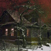 Сказочная ночь над сельским домом... :: Владимир Ильич Батарин