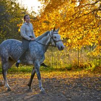 Осень, девушка и лошадь :: iriska-kuz 