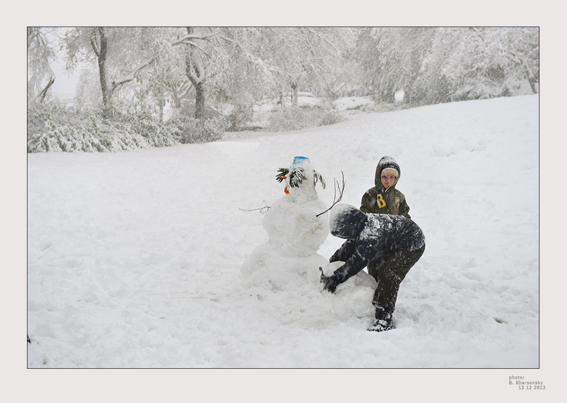 Снег в Ариеле, Израиль - Борис Херсонский