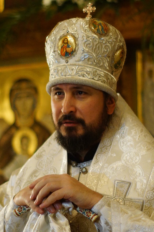 епископ Бурятский Савватий во время крещения - Светлана Мурзина