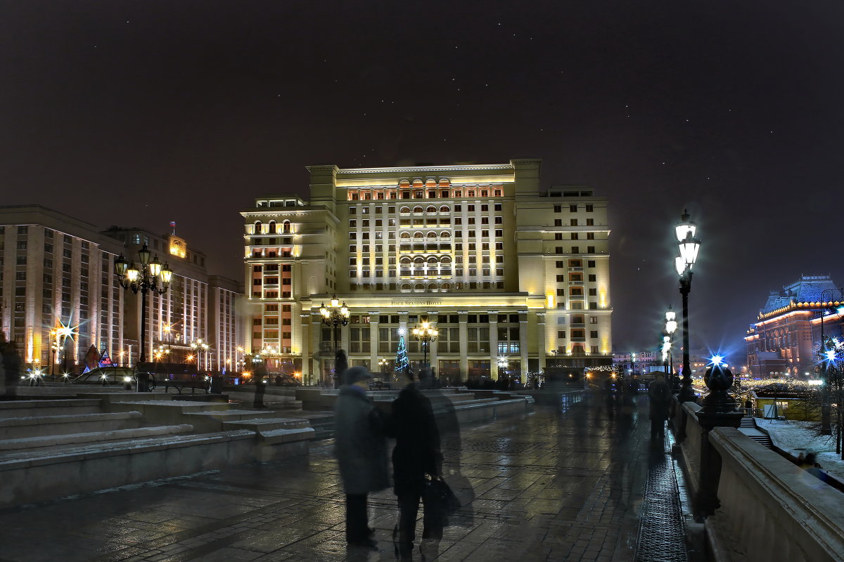 моя Столица ночная Москва(бывшая гостиница Москва,Манежная площадь) - юрий макаров