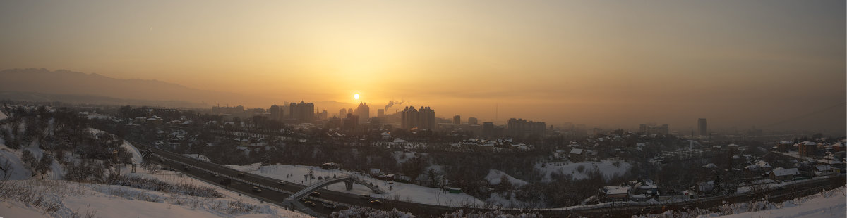 Панорама вечерний Алматы - Ваше имя Эдвард Киo
