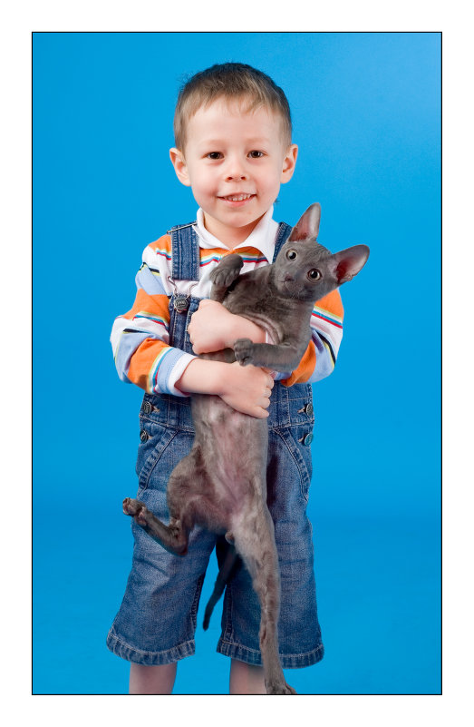 Детский портрет с котом - Alex Panfiloff