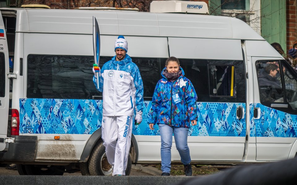 Эстафета Паралимпийского огня в Таганроге. - Дмитрий -