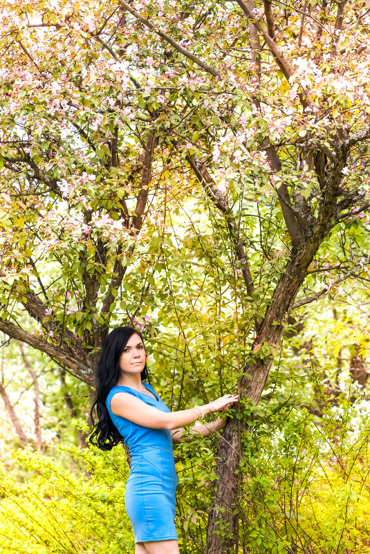 Цветущая яблоня, Девушка - Екатерина Буслаева Буслаева