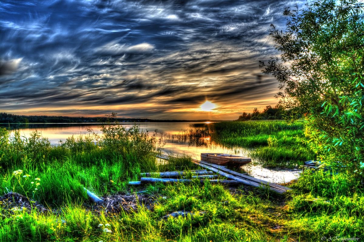 Закат над Сиверским озером - Алексей Крупенников