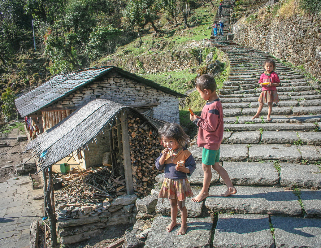 Дети на дороге (Непал) - Юрий Матвеев