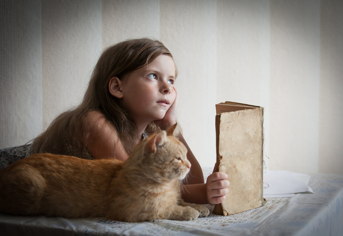 Девочка и кот - Александр Мелих