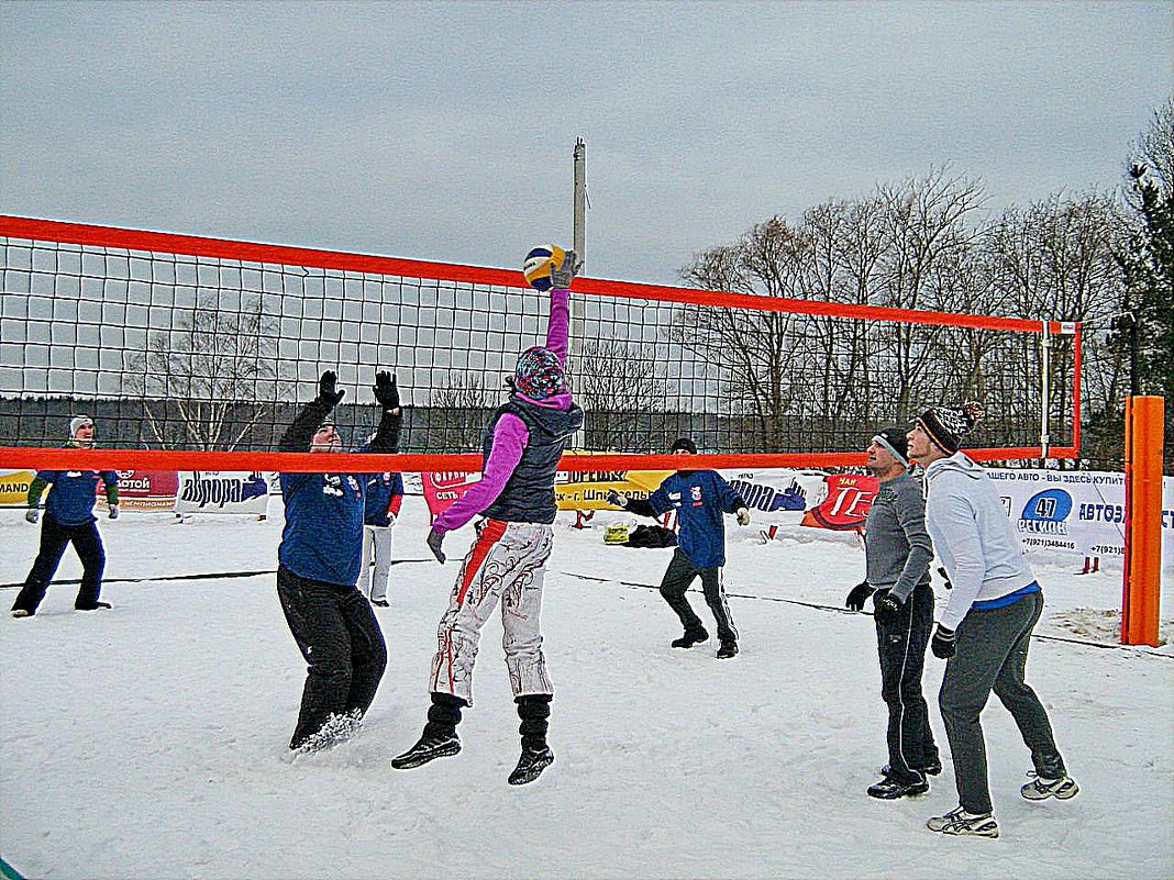 Снежный волейбол - Надежда ---