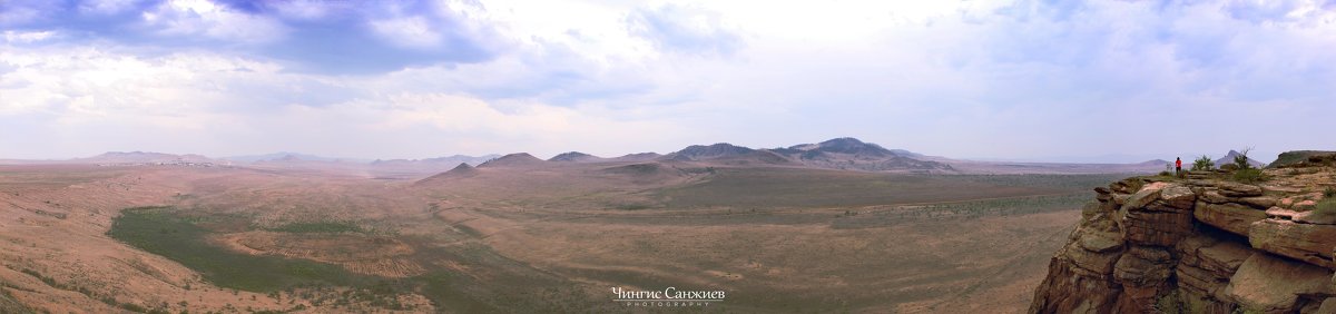 Панорама местности ставка Чингис-Хана - Чингис Санжиев