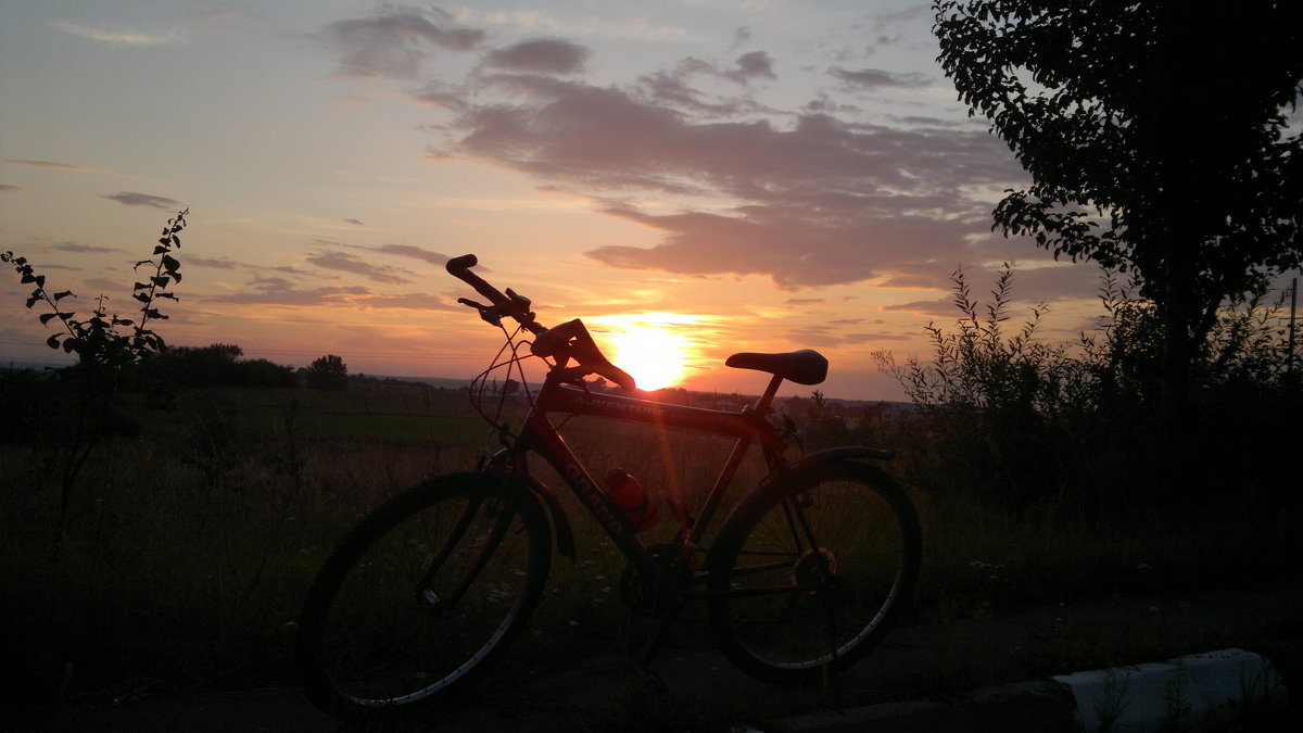Мой железный конь на фоне заката, велопрогулка. - Игорь Бойко