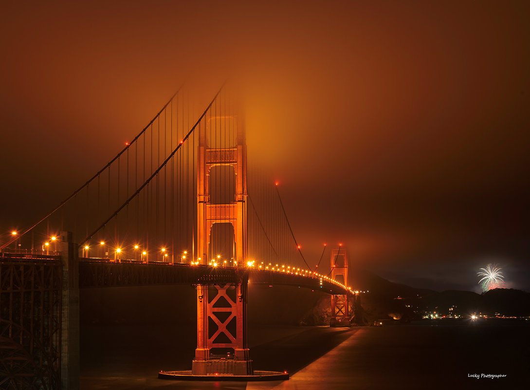 Мост, Туман, Салют - Lucky Photographer