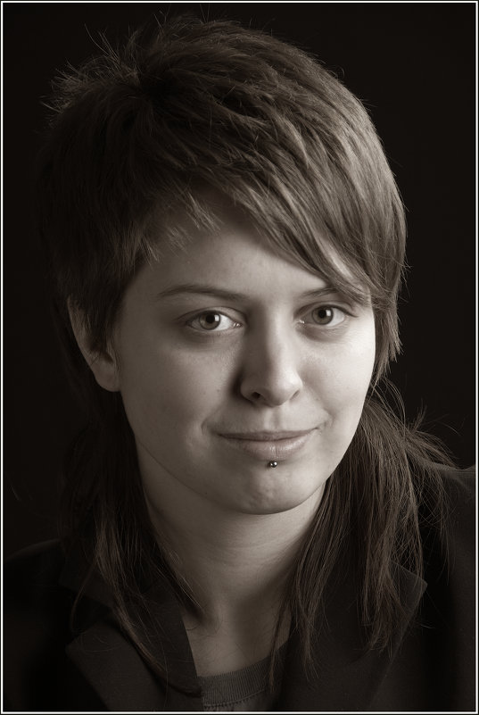 Чёрно-белый портрет *** Black and white portrait - Александр Борисов
