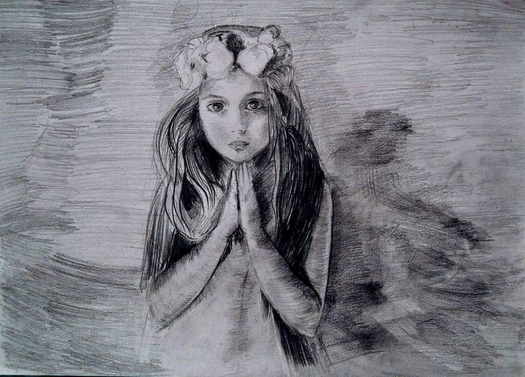 .....Девочка молится о мире в Украине - Oksana 
