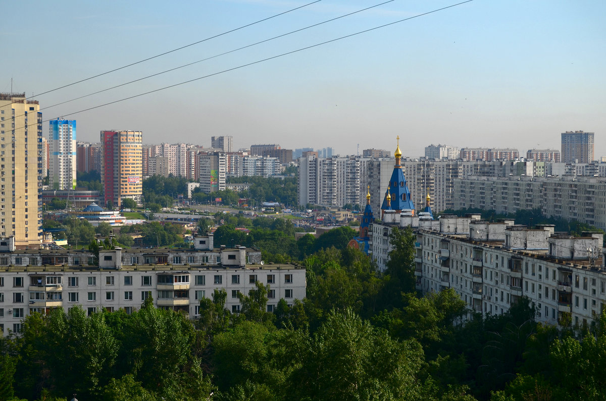 Городское утро с балкона - Михаил Михальчук