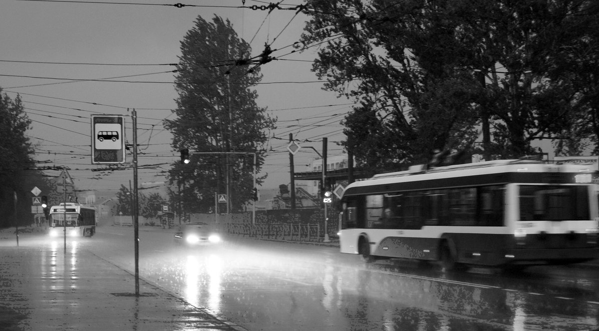 дождь, троллейбусы. - Sergey ///