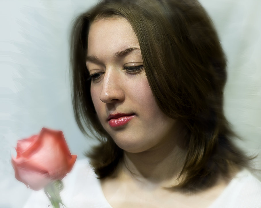 Девушка и роза - Надежда Попова