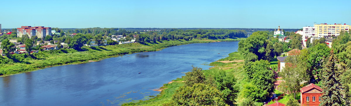 Западная Двина в Полоцке - лето 2014 -панорама - yuri Zaitsev