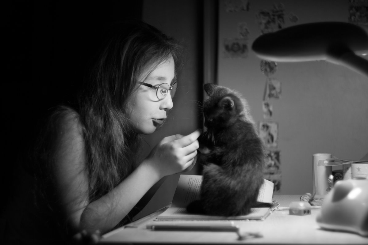 Девочка и котенок - Ольга Афанасьева