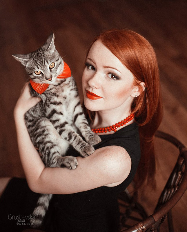 фото проект "женщина и кошка" - Оля Грушевская