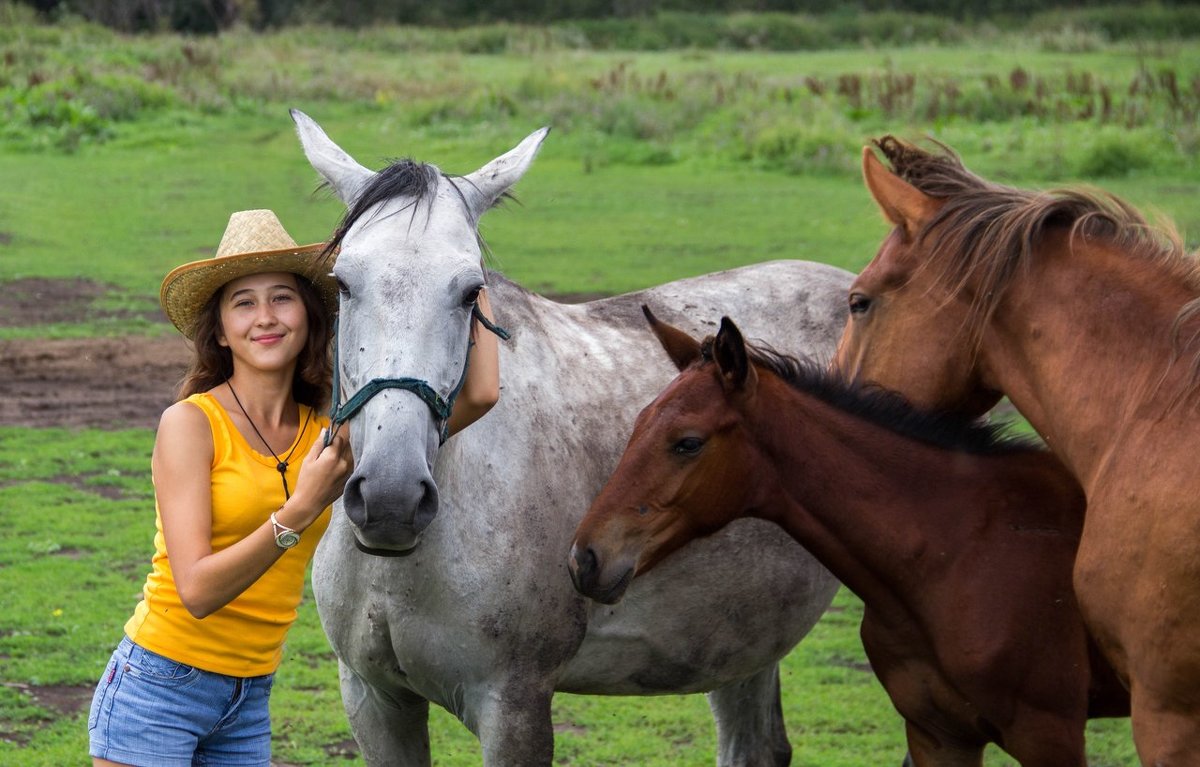 Айгуль с прекрасными лошадьми - Алина Фаизова