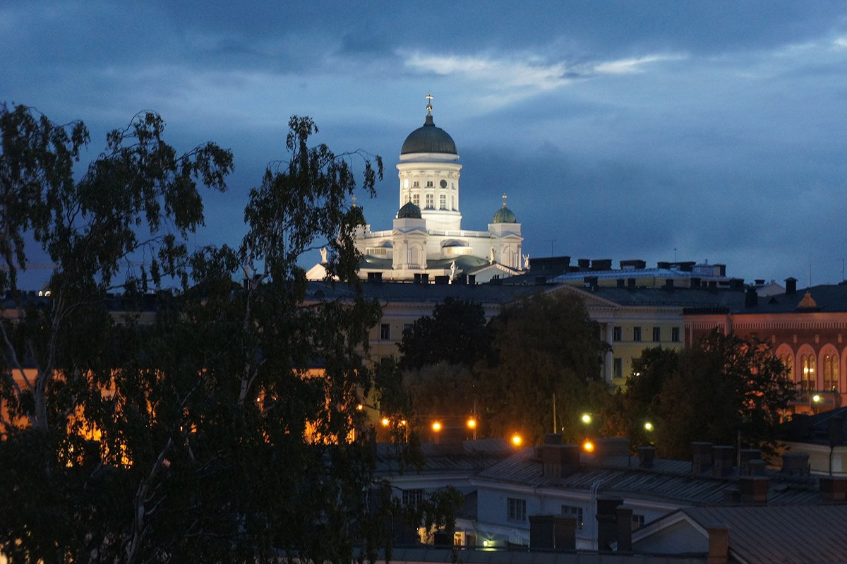 Хельсинки. Вид на белый лютеранский Кафедральный собор - Елена Павлова (Смолова)