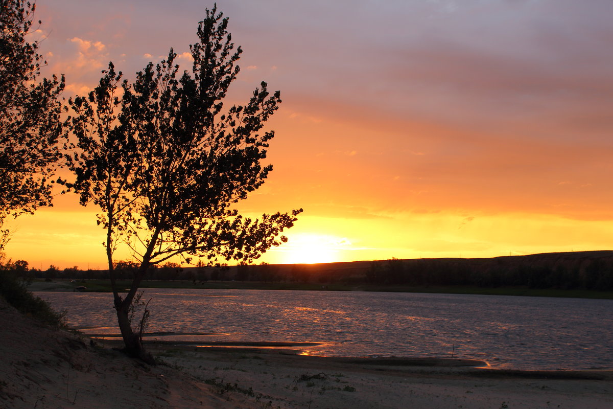 закат на  реке Ахтубе - Надежда 
