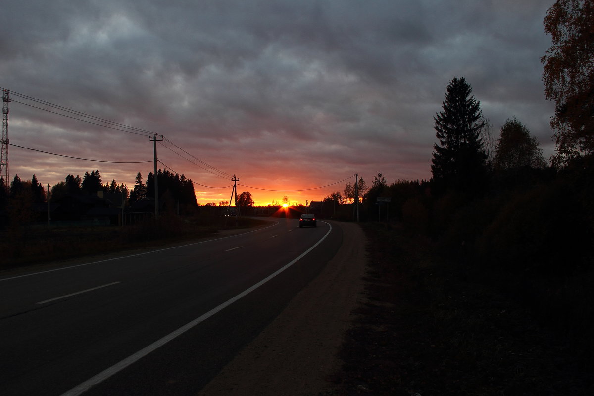 закат на дороге - Владимир 