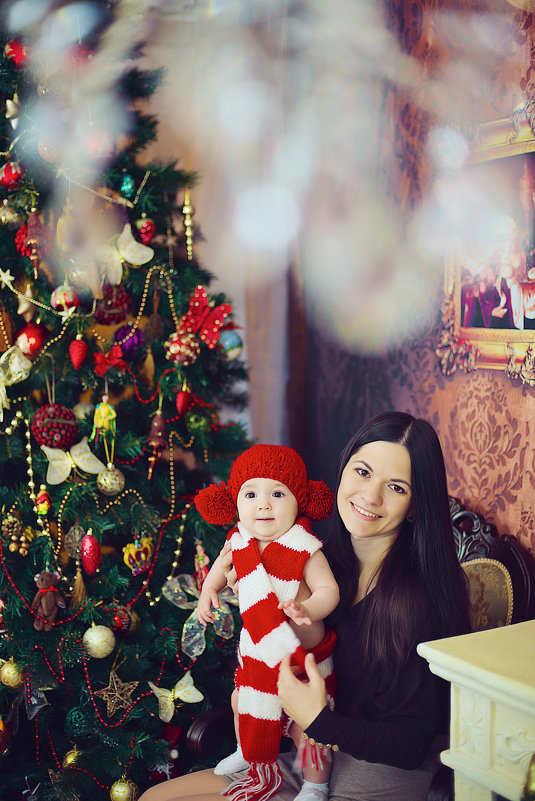 Новогодняя фотосессия с мамой - марина алексеева
