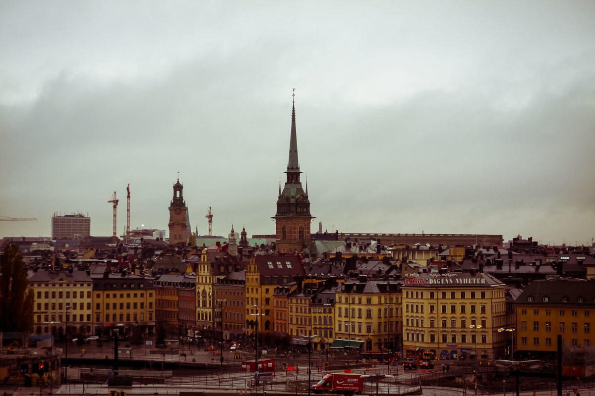 Вид на Старый Город со смотровой площадки.Стокгольм. - Дина Нестерова