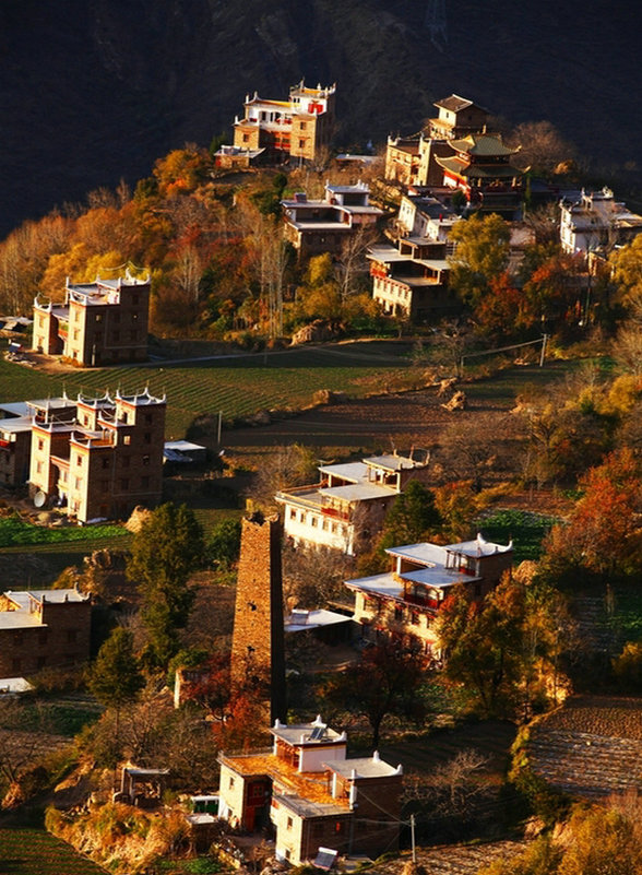 Данбар  ,  тибетский  деревни  - chinaguide Ся