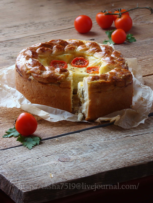 Сырный пирог с помидорами - Наталья Майорова
