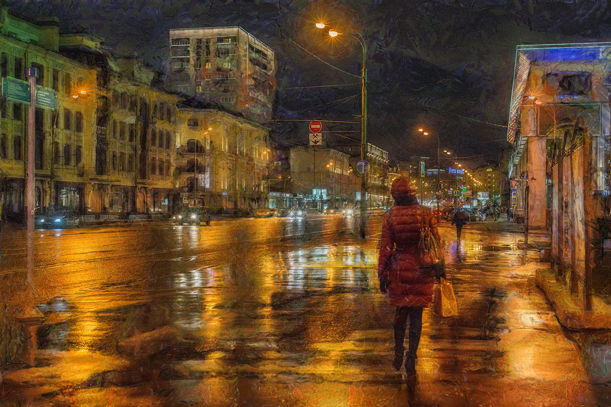 Прохладно, каплет дождь, а Москва в огнях– франтиха! - Ирина Данилова