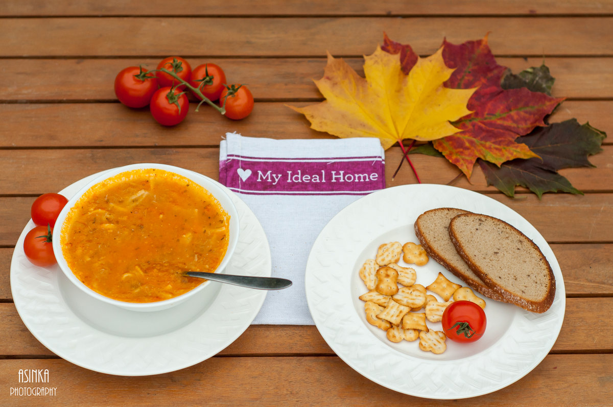 Осенний суп с томатами - Asinka Photography