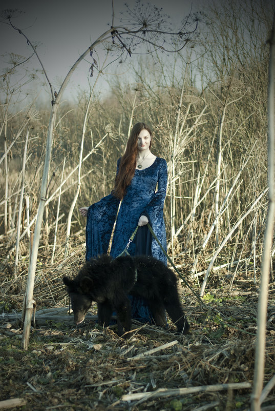 Лесная нимфа с медведем - Анна Городничева