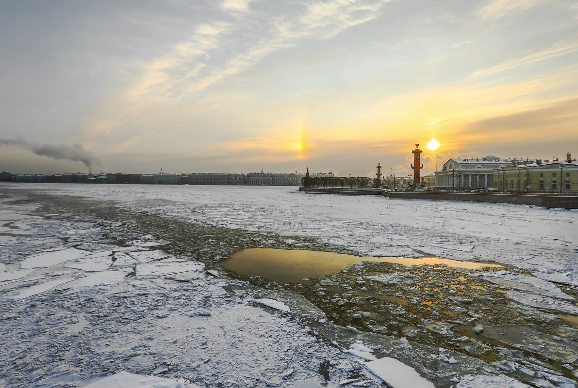 Нева зимой Санкт Петербург 2019