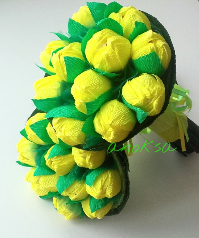 Желтые тюльпаны (конфетный букет) - Алина Анохина