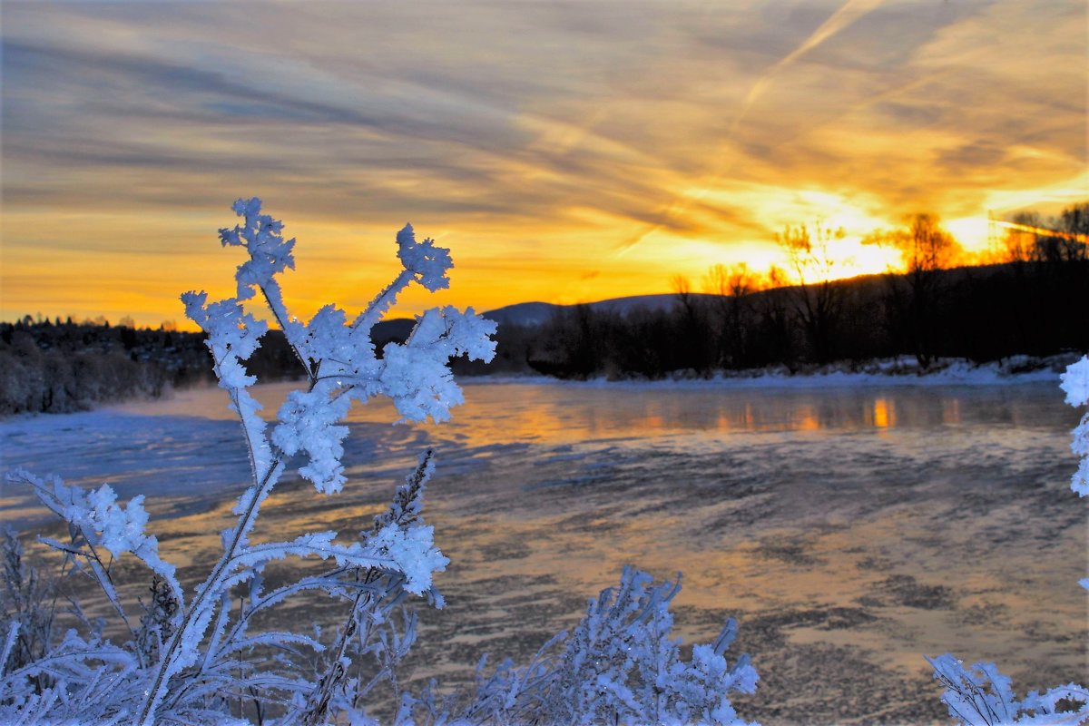 Морозное утро на реке - Сергей Чиняев 