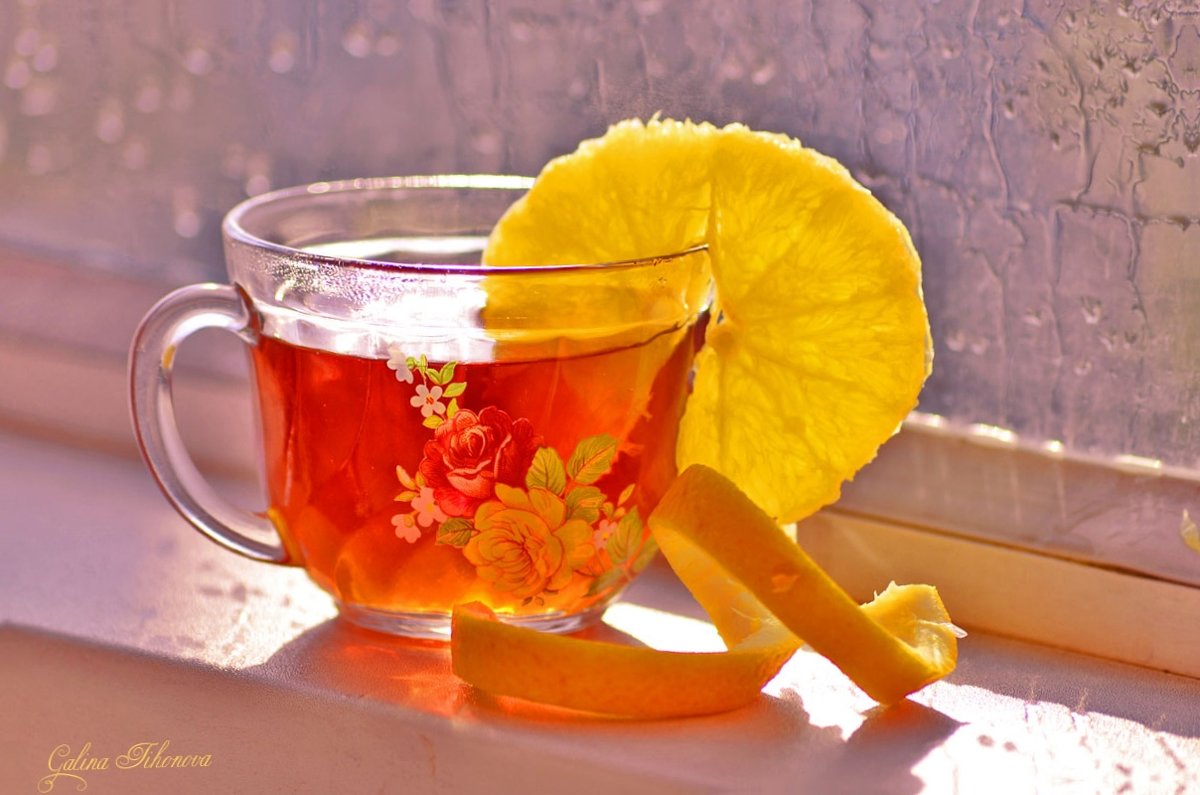 Чай с апельсином - galina tihonova