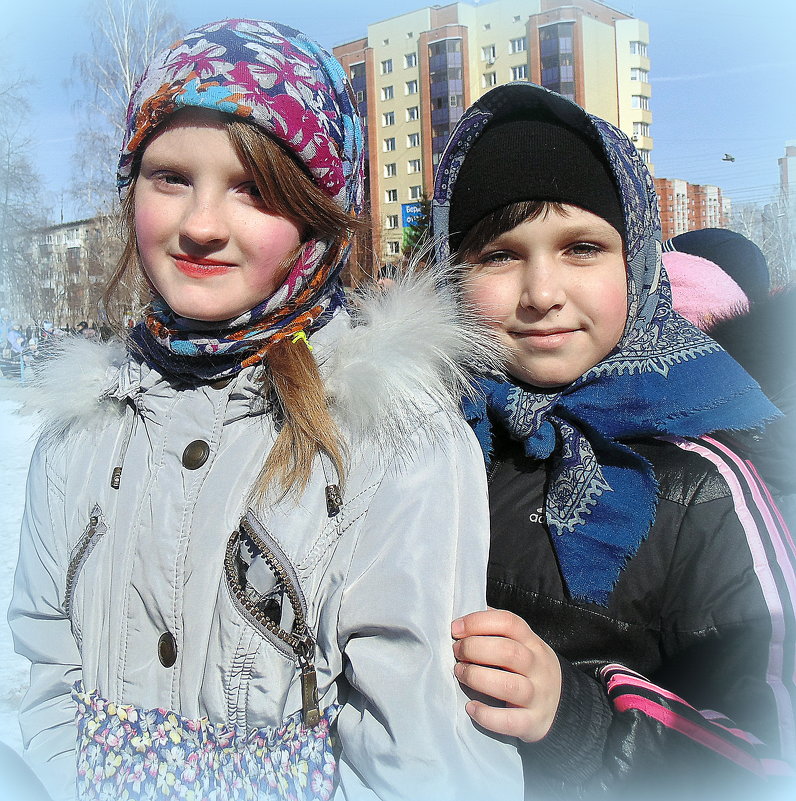 Девочки из воскресной школы на гуляньи  " Проводы зимы " - Мила Бовкун