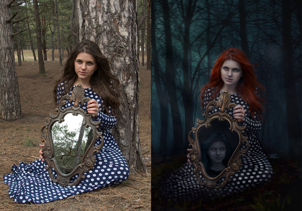 Таинственный лес (до и после) - Veronika G