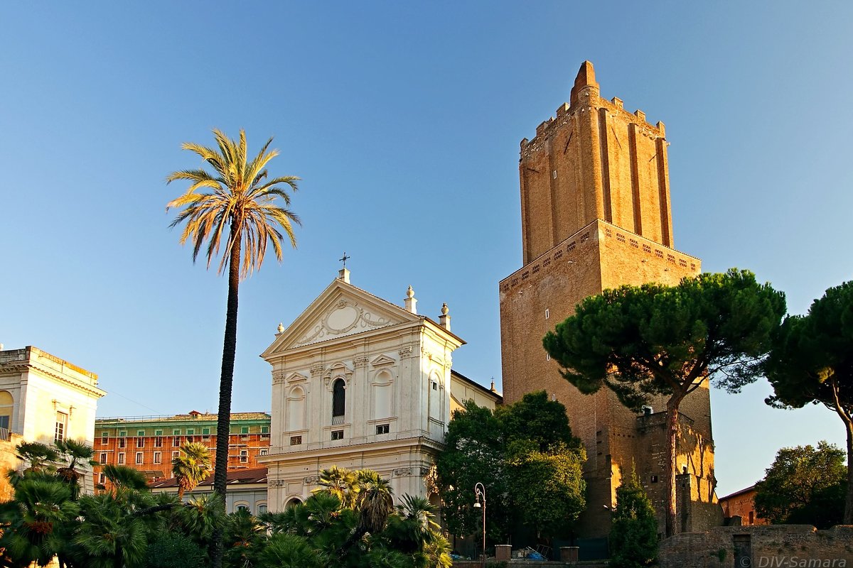 Церковь Санта Катерина да Сиена а Магнанаполи и Башня Милиции в Риме - Денис Кораблёв