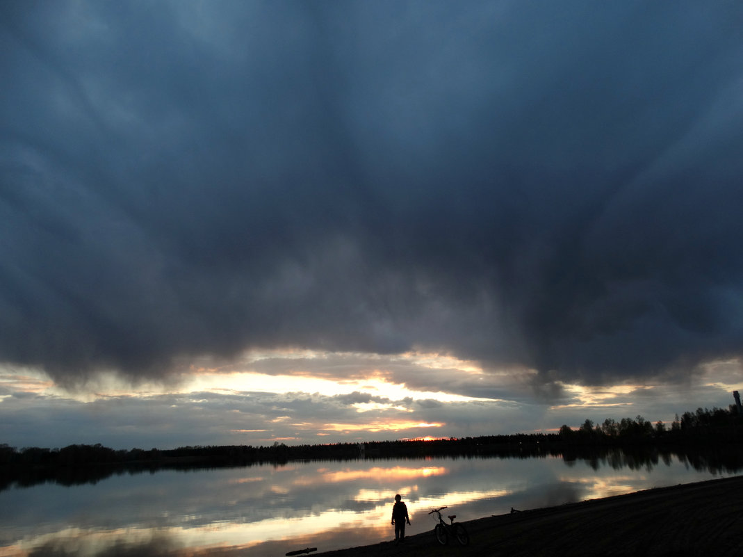 закат над озером - Alla Swan