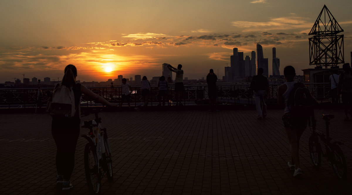 Закат, смотровая площадка, москва - Анна Новикова