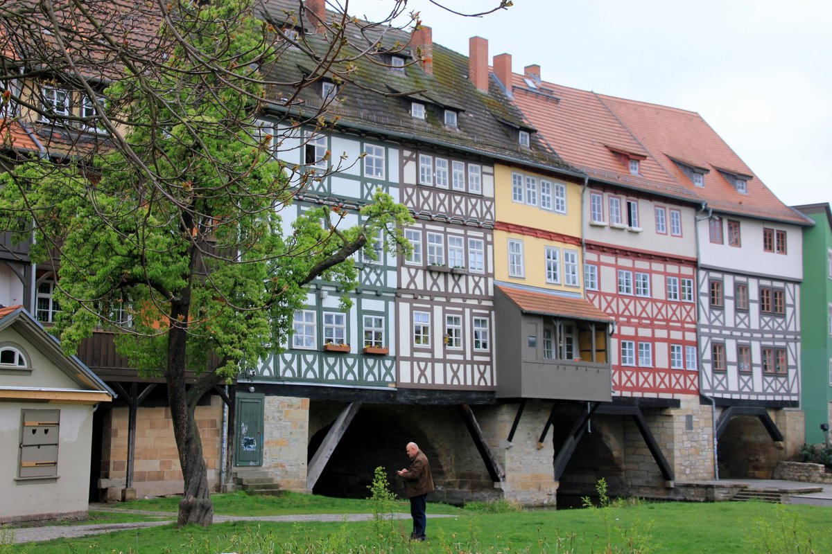 мост через Геру с 32 жилыми домами – Кремербрюке (1325 год) - Olga 